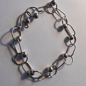Jenni K Sterling Silver 8 1/2" Beaded Bracelet
